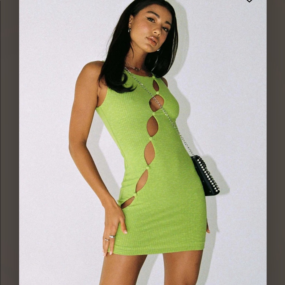 Princess Polly vinnie mini dress green